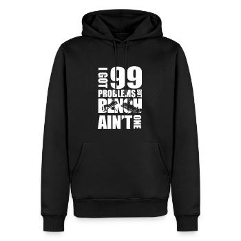 Bodybuilder Kraftsport Fitness Motiv - Männer Premium Bio Hoodie - Schwarz - Vorne - Nico (187cm)