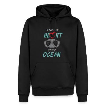 Taucher Tauchen Design Schnorcheln - Männer Premium Bio Hoodie - Schwarz - Vorne - Nico (187cm)