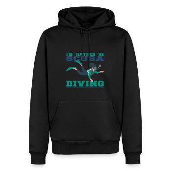 Taucher Tauchen Design Schnorcheln - Männer Premium Bio Hoodie - Schwarz - Vorne - Nico (187cm)