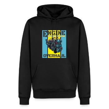 Tuning Spruch für Motorsport / Auto Fans - Männer Premium Bio Hoodie - Schwarz - Vorne - Nico (187cm)