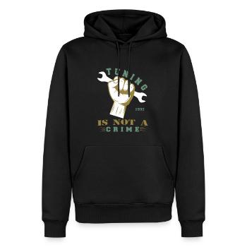 Tuning Spruch für Motorsport / Auto Fans - Männer Premium Bio Hoodie - Schwarz - Vorne - Nico (187cm)