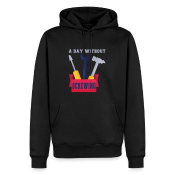 Tuning Spruch für Motorsport / Auto Fans - Männer Premium Bio Hoodie - Schwarz - Vorne - Nico (187cm)
