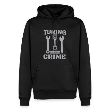 Tuning Spruch für Motorsport / Auto Fans - Männer Premium Bio Hoodie - Schwarz - Vorne - Nico (187cm)
