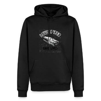 Tuning Spruch für Motorsport / Auto Fans - Männer Premium Bio Hoodie - Schwarz - Vorne - Nico (187cm)