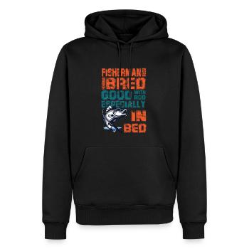 Lustiger Angler Fischer Spruch Angeln - Männer Premium Bio Hoodie - Schwarz - Vorne - Nico (187cm)