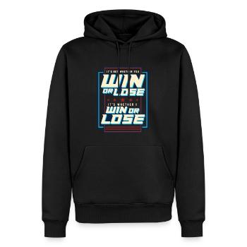 Win Or Loose Inspiration Growth Mindset - Männer Premium Bio Hoodie - Schwarz - Vorne - Nico (187cm)