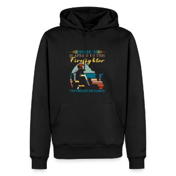 Feuerwehrmann Feuerwehr & Sprüche - Männer Premium Bio Hoodie - Schwarz - Vorne - Nico (187cm)