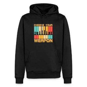 Choose Your Weapon Schachbrett Schachspieler - Männer Premium Bio Hoodie - Schwarz - Vorne - Nico (187cm)