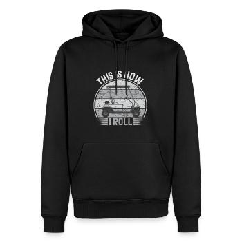 Golf Geschenk Witz Golfspieler Golfer - Männer Premium Bio Hoodie - Schwarz - Vorne - Nico (187cm)