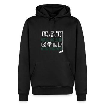 Golf Geschenk Witz Golfspieler Golfer - Männer Premium Bio Hoodie - Schwarz - Vorne - Nico (187cm)