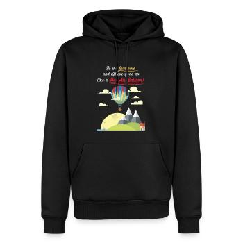 Heißluftballon & Ballon Fahrer Geschenk - Männer Premium Bio Hoodie - Schwarz - Vorne - Nico (187cm)