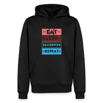 Heißluftballon & Ballon Fahrer Geschenk - Männer Premium Bio Hoodie - Schwarz - Vorne - Nico (187cm)