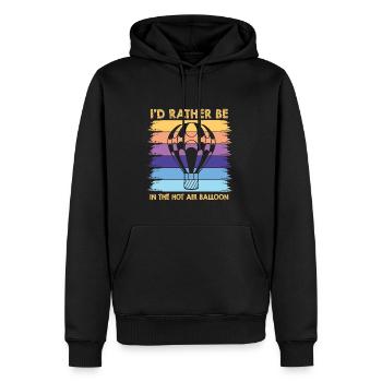 Heißluftballon & Ballon Fahrer Geschenk - Männer Premium Bio Hoodie - Schwarz - Vorne - Nico (187cm)
