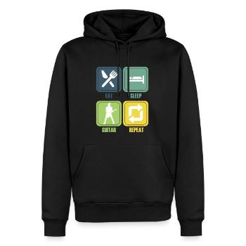 Gitarre Musik Gitarisst Gitarren Spruch - Männer Premium Bio Hoodie - Schwarz - Vorne - Nico (187cm)
