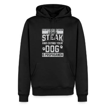 Vegan Fleischlos Tierlieb & Veganer - Männer Premium Bio Hoodie - Schwarz - Vorne - Nico (187cm)