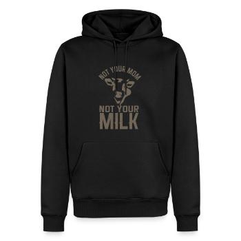 Vegan Fleischlos Tierlieb & Veganer - Männer Premium Bio Hoodie - Schwarz - Vorne - Nico (187cm)