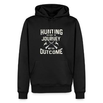 Jagen Jagdspruch & Jäger Geschenkidee - Männer Premium Bio Hoodie - Schwarz - Vorne - Nico (187cm)