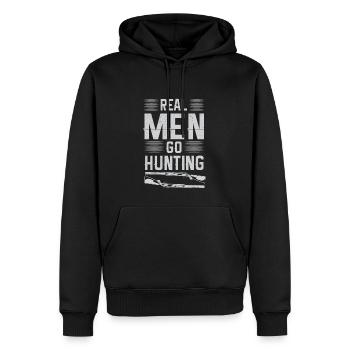 Jagen Jagdspruch & Jäger Geschenkidee - Männer Premium Bio Hoodie - Schwarz - Vorne - Nico (187cm)