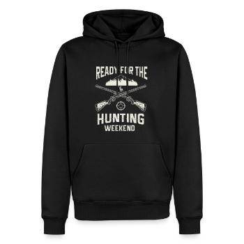 Jagen Jagdspruch & Jäger Geschenkidee - Männer Premium Bio Hoodie - Schwarz - Vorne - Nico (187cm)