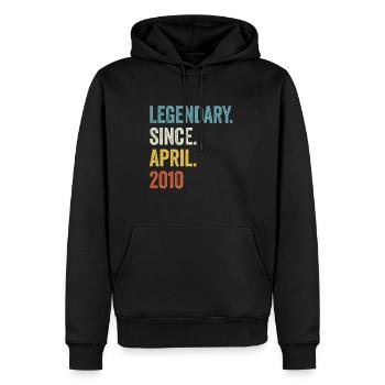 13 Years Legendary Since April 2010 13th Birthday - Men’s Premium Organic Hoodie - black - Front - Nico (187cm)