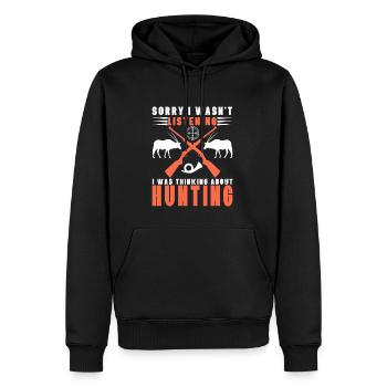 Jagen Jagdspruch & Jäger Geschenkidee - Männer Premium Bio Hoodie - Schwarz - Vorne - Nico (187cm)