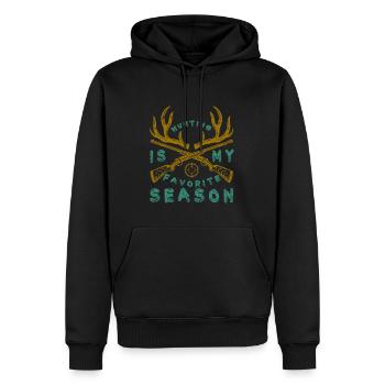 Jagen Jagdspruch & Jäger Geschenkidee - Männer Premium Bio Hoodie - Schwarz - Vorne - Nico (187cm)