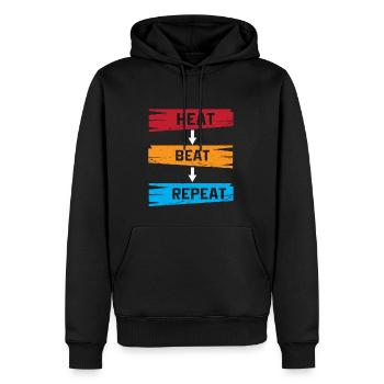 Lustiger Schmied Spruch & Schmieden - Männer Premium Bio Hoodie - Schwarz - Vorne - Nico (187cm)