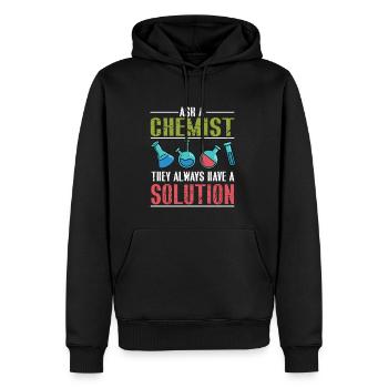 Chemie Lehrer Wissenschaftler Chemieker - Männer Premium Bio Hoodie - Schwarz - Vorne - Nico (187cm)