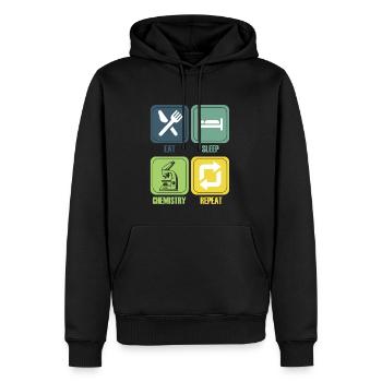 Chemie Lehrer Wissenschaftler Chemieker - Männer Premium Bio Hoodie - Schwarz - Vorne - Nico (187cm)