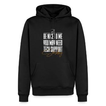 Lustiger Informatiker Spruch, Informatik - Männer Premium Bio Hoodie - Schwarz - Vorne - Nico (187cm)