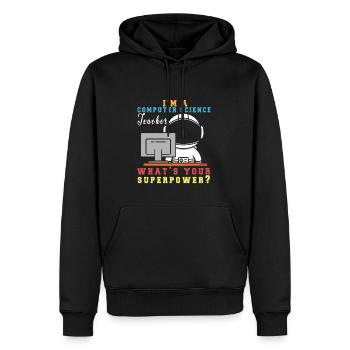 Lustiger Informatiker Spruch, Informatik - Männer Premium Bio Hoodie - Schwarz - Vorne - Nico (187cm)