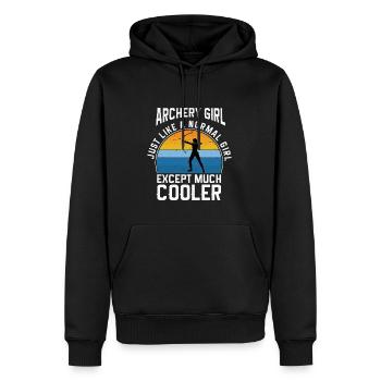 Lustiger Bogensport Spruch Bogenschießen - Männer Premium Bio Hoodie - Schwarz - Vorne - Nico (187cm)