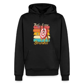 Lustiger Bogensport Spruch Bogenschießen - Männer Premium Bio Hoodie - Schwarz - Vorne - Nico (187cm)