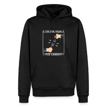 Lustige Elektriker Sprüche I Eliktriker - Männer Premium Bio Hoodie - Schwarz - Vorne - Nico (187cm)