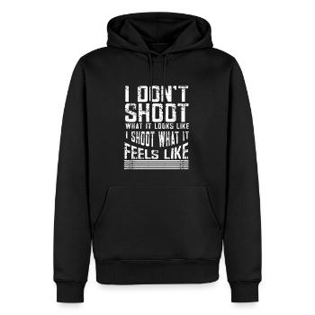 Fotografen Spruch Hobby Fotograf - Männer Premium Bio Hoodie - Schwarz - Vorne - Nico (187cm)