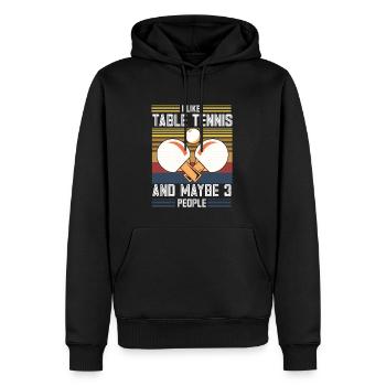 Lustiger Tischtennis Spruch Tischtennis - Männer Premium Bio Hoodie - Schwarz - Vorne - Nico (187cm)