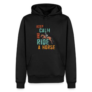 Schönes Reiten Pferde Spruch für Reiter - Männer Premium Bio Hoodie - Schwarz - Vorne - Nico (187cm)