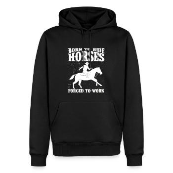 Schönes Reiten Pferde Spruch für Reiter - Männer Premium Bio Hoodie - Schwarz - Vorne - Nico (187cm)