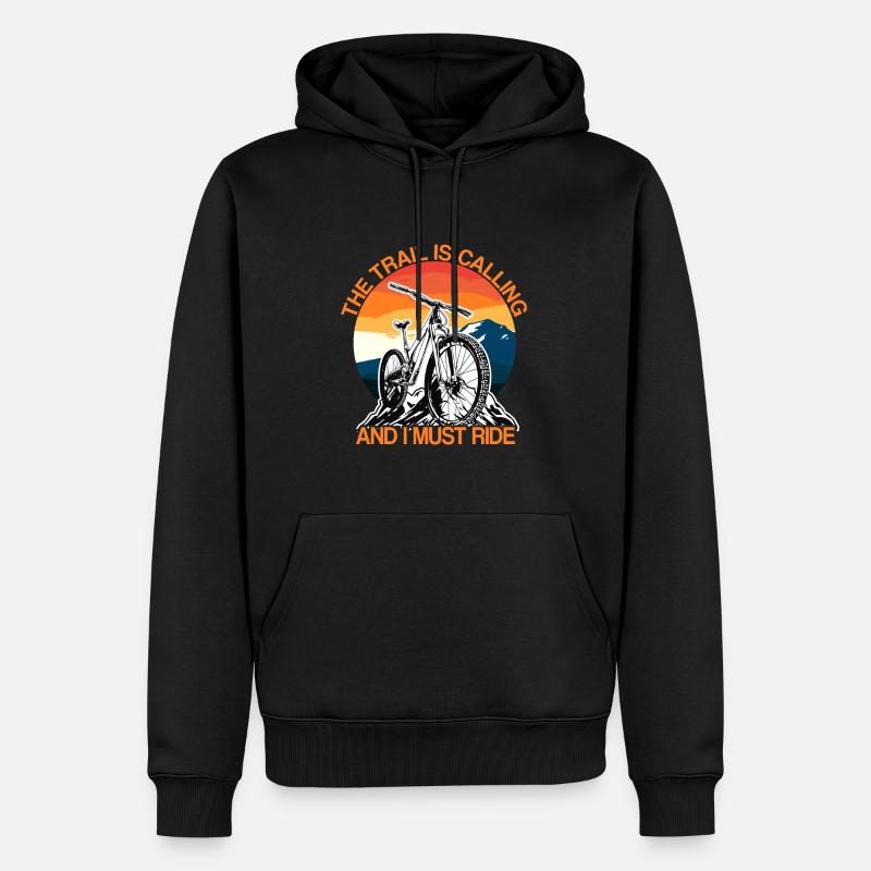 VTT Descente VTT - Sweat à capuche Premium bio Homme - noir
