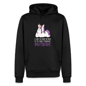 Lustiger Einhorn Spruch I Einhörner - Männer Premium Bio Hoodie - Schwarz - Vorne - Nico (187cm)