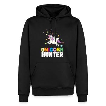 Lustiger Einhorn Spruch I Einhörner - Männer Premium Bio Hoodie - Schwarz - Vorne - Nico (187cm)