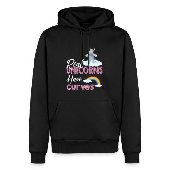 Lustiger Einhorn Spruch I Einhörner - Männer Premium Bio Hoodie - Schwarz - Vorne - Nico (187cm)