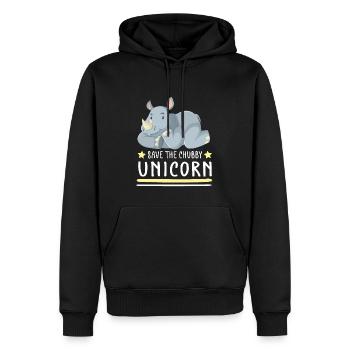 Lustiger Einhorn Spruch I Einhörner - Männer Premium Bio Hoodie - Schwarz - Vorne - Nico (187cm)