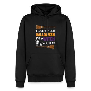 Grusel Halloweenspruch Spruch Halloween - Männer Premium Bio Hoodie - Schwarz - Vorne - Nico (187cm)