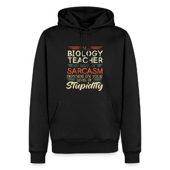 Biologie Lehrer Motiv Naturwissenschaft - Männer Premium Bio Hoodie - Schwarz - Vorne - Nico (187cm)