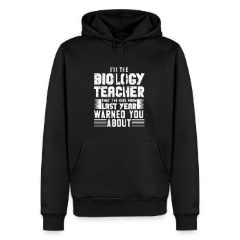 Biologie Lehrer Motiv Naturwissenschaft - Männer Premium Bio Hoodie - Schwarz - Vorne - Nico (187cm)