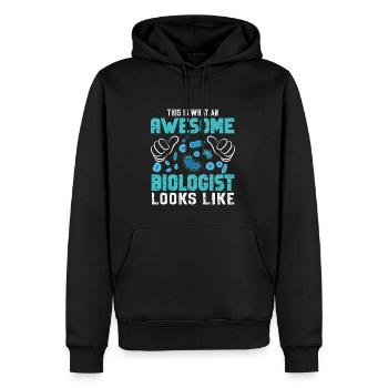 Biologie Lehrer Motiv Naturwissenschaft - Männer Premium Bio Hoodie - Schwarz - Vorne - Nico (187cm)