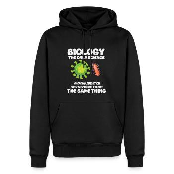 Biologie Lehrer Motiv Naturwissenschaft - Männer Premium Bio Hoodie - Schwarz - Vorne - Nico (187cm)
