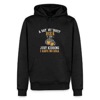 Feiern Bier Party Spruch I Biertrinken - Männer Premium Bio Hoodie - Schwarz - Vorne - Nico (187cm)