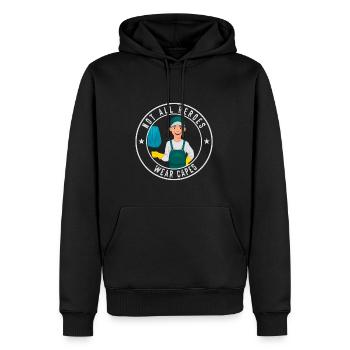 Putzfrau Spruch Reinigungskraft Putzfee - Männer Premium Bio Hoodie - Schwarz - Vorne - Nico (187cm)